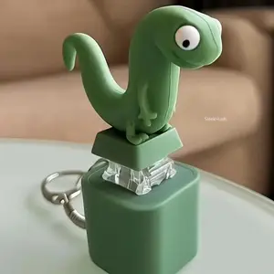 Rechargeable LED Lizard Keychain, Realistic Croak Sound & Color-Changing Effect, Funny Novelty Toy Pendant for Kids Adults Party Gift