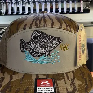 Hudson Hat Company Crappie Hat Richardson 168 Snapback Mossy Oak Camo Flat Bill Richardson Brand