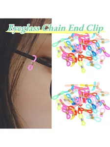 5pcs Glasses Lanyard DIY Mixed Color Glasses Lanyard Elastic Adjustable Mask Lanyard Accessories Glasses Chain Connector Set with Adjustable Anti-slip Buckle, Unisex, Sunglasses Chain End Ring Buckle