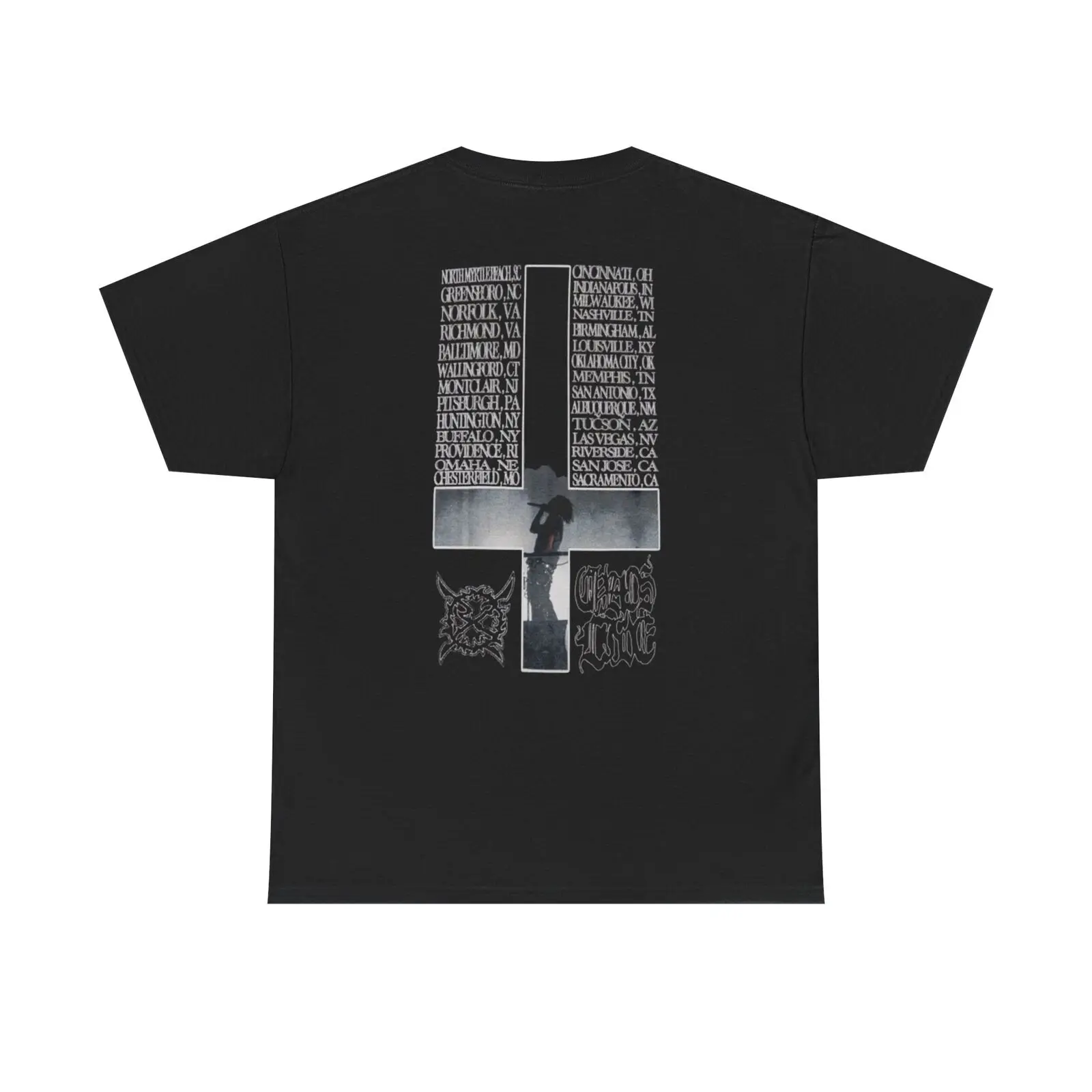 Ken Carson A Great Chaos X Photo Cross Tee T-Shirts Album Tour