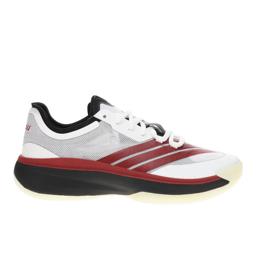 adidas Mens Adizero Select 3.0 Louisville Cardinals Basketball Sneakers Shoes - Grey, Red