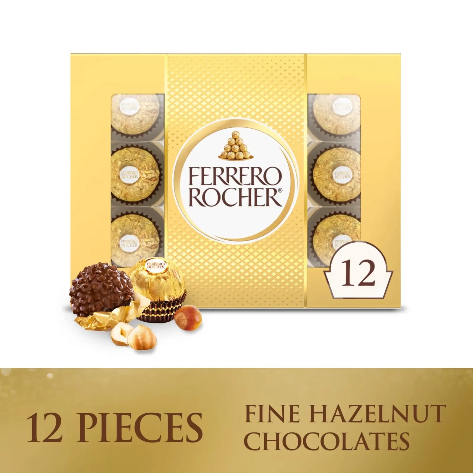 Milk Chocolate Gift Box, 12 Individually Wrapped Chocolates, 5.3 oz