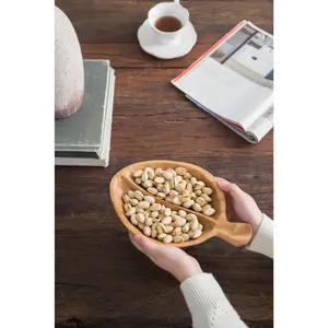 Teak Wood Decorative Bowl with Handle