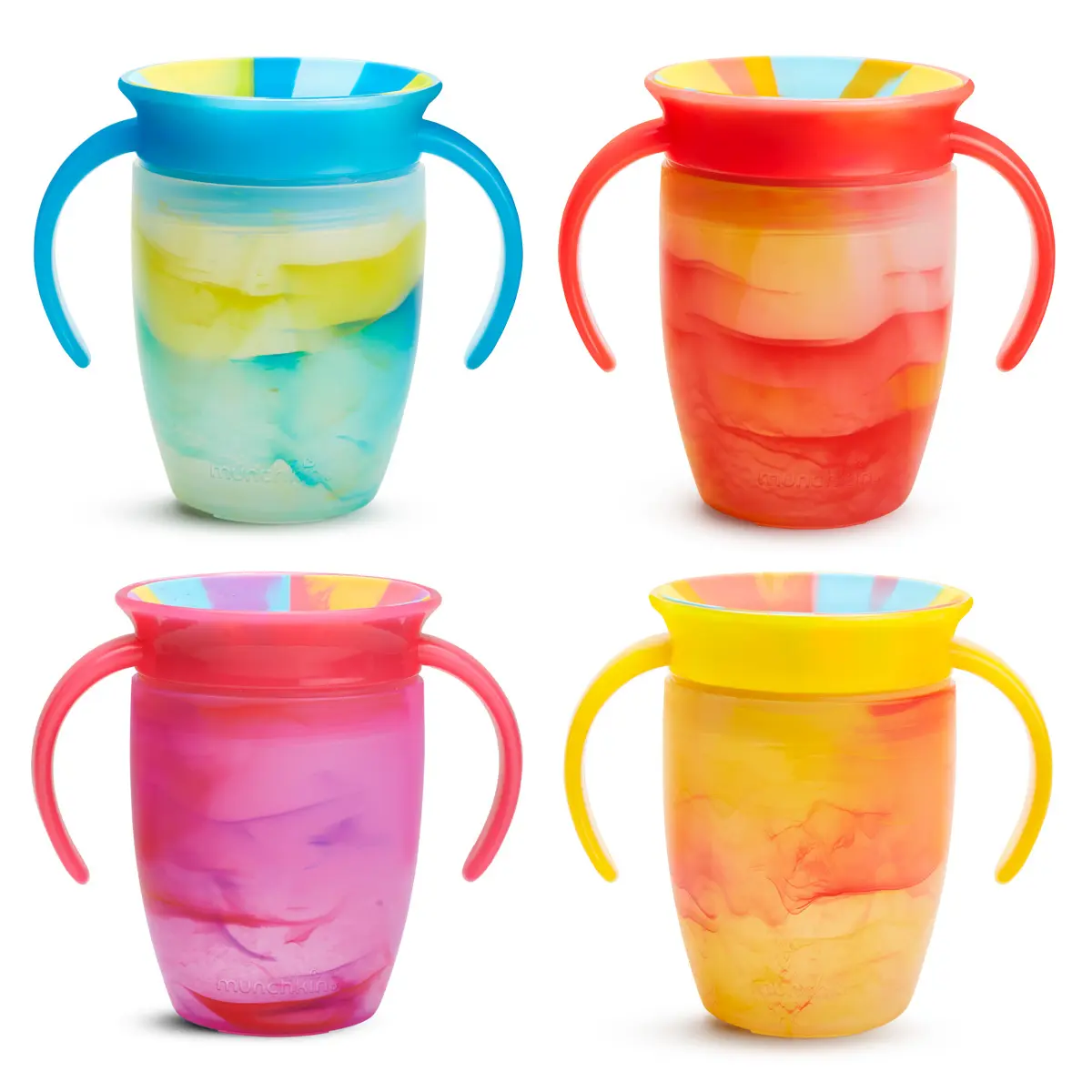 Munchkin Miracle 360° Tropical Swirl 7oz Trainer Cup 4-Pack, Assorted Munchkin Miracle 360° Tropical Swirl 7oz Trainer Cup 4-Pack, Assorted