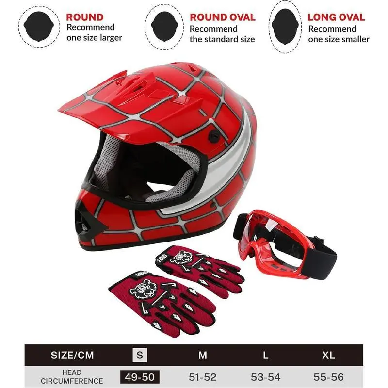 Youth Motorcycle Four Wheeler Riding Racing Helmets Motocross ATV Helmets Offroad Street Dirt Bike Go-Kart BMX MX Full Face Helmet Red Spider Samll SizeGift Youth Motorcycle Four Wheeler Riding Racing Helmets Motocross ATV Helmets Offroad Street Dirt Bike Go-Kart BMX MX Full Face Helmet Red Spider Samll SizeGift