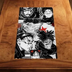 Choso Cool Anime Man Design Ins Painting Calligraphy Premium Polyester Fiber Oil Painting Canvas Core High Res Matte Art Print Artistic Wall Art Decor Without frame