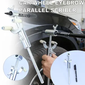 Adjustable Wheel Arch Marking Tool, Professional Body Repair Parallel Line Marker, Portable Wheel Arch Chalk Tool, Car Panel Dent Repair Line Tool, Automotive Wheel Eyebrow Parallel Scriber