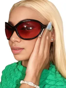 Large Round Sunglasses Frame Lenses, Fashionable Men Women Glasses, Perfect for Daily Wear Outdoor Activities