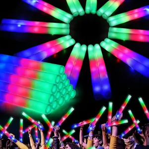 AVTCTEK 100PCS Foam Glow Sticks Bulk Party Favors for Kids, Bright Glow in The Dark Light Up Sticks for Concerts, Festivals, and Family Gatherings Gifts