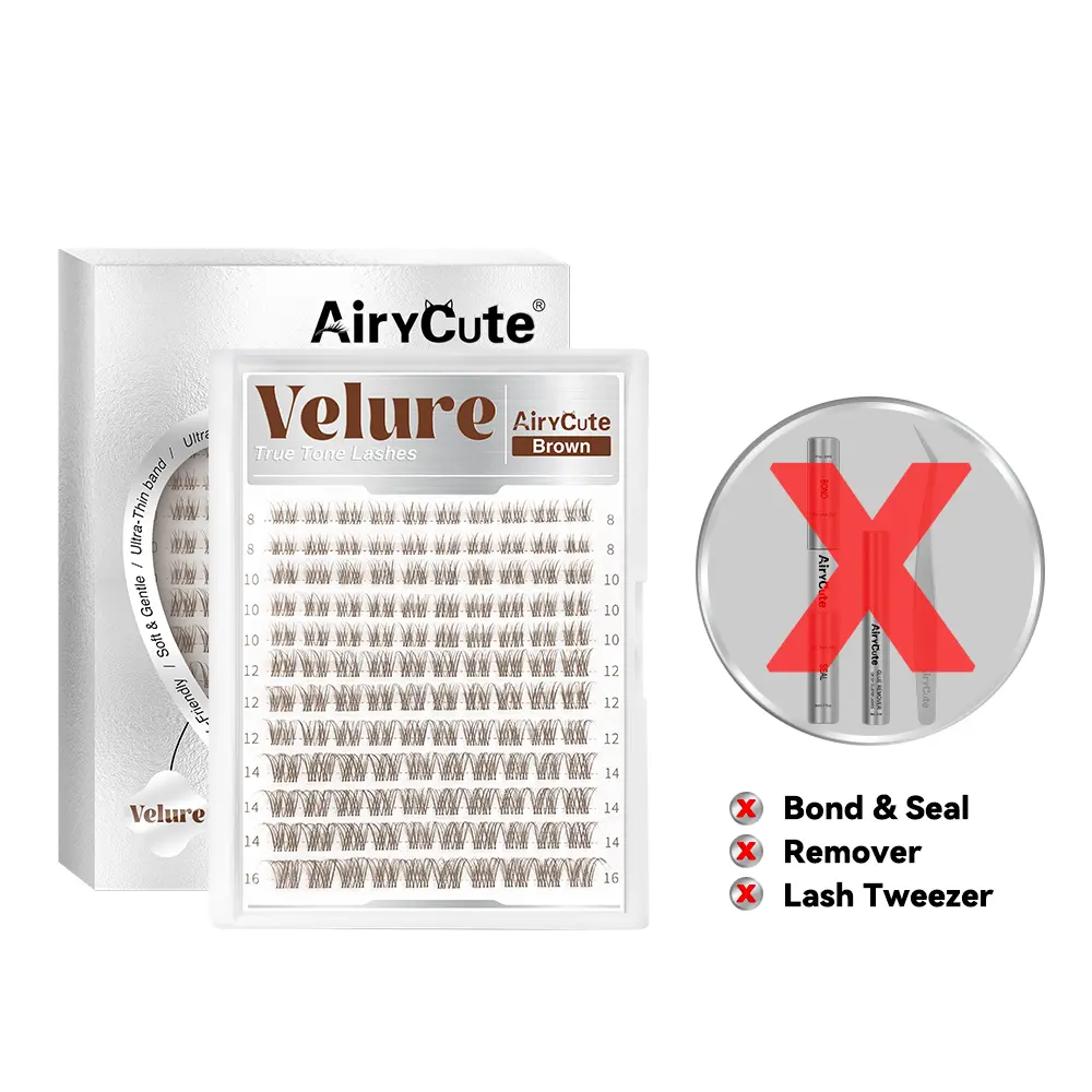 Only LightBrown Velure Clusters