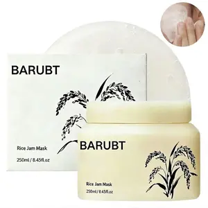 Rice Jam Mask —  lightweight, refreshing moisturizer  combines cleansing, hydration,  skin-softening benefits; provides deep nourishment and moisture while gently exfoliating. 250g /8.45 fl.oz