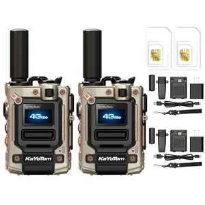 Unlimited Range,Long Distance walkie talkies 5000 Miles,Rechargeable PTT Push to Talk Over Cellular RadioSuitable for Outdoor, Group and Remote Coordination(2 with SIM Card)