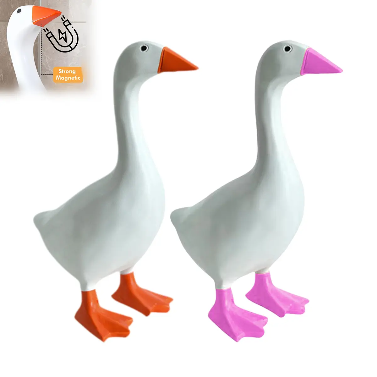 Desk Goose Key Holder Resin Goose Statue for Key Hanger Tool Figurines Funny KeychainHanging Rack Bedroom Decor for Home Office TableDecor Perfect Housewarming Gift Halloween Gift Christmas Gift
