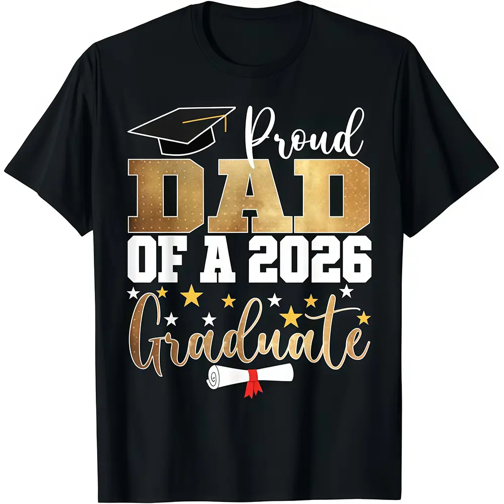 Proud Dad of a 2026 Graduate – Dad Graduation 2026 Father T-Shirt (Menswear)