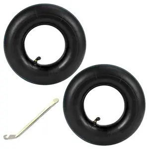 2 PCS 4.10/3.50-4 Inch Inner Tube Tire for Hand Truck, Dolly, Hand Cart, Lawn Mower,4.10-4 Replacement Tube with Crowbar