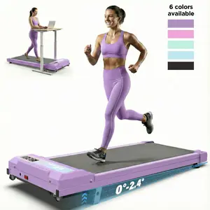 LIVIVOX Folding Under Desk Incline Walking Pad Treadmill, 265LBS Capacity, Portable Low-Noise Blush Pink Model, LED Display, Foldable Home & Office Fitness Equipment, Running Pad Treadmill, Folding Treadmill, Incline Walking Treadmill