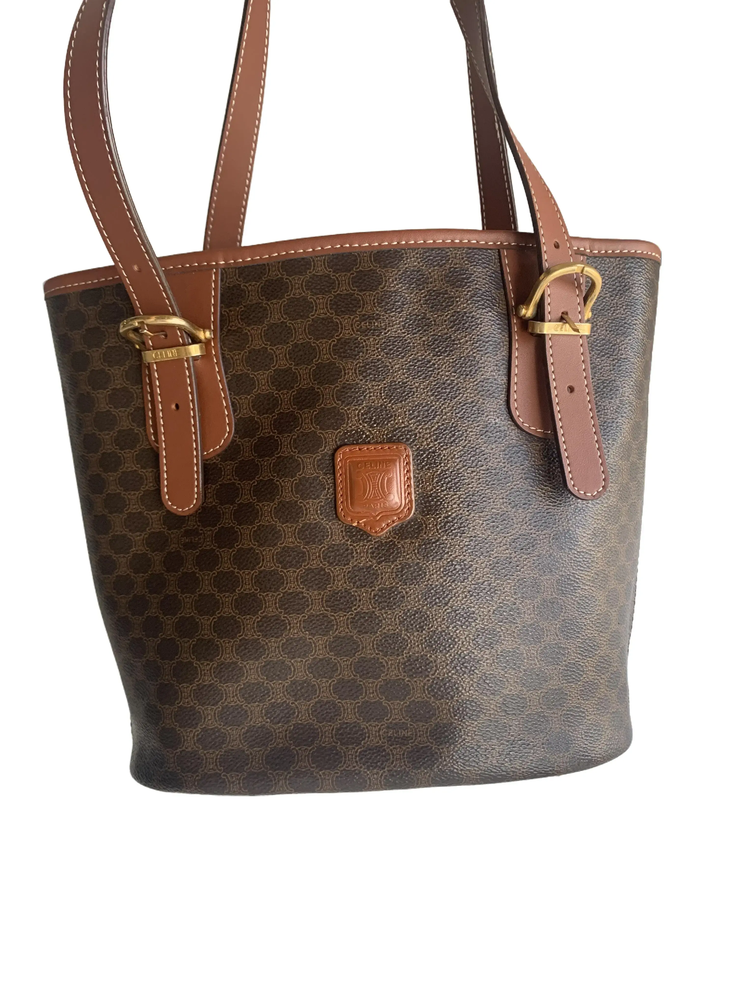 Pre-owned Celine Triomphe Monogram Mini Tote Handbag/AR06604601/4601
