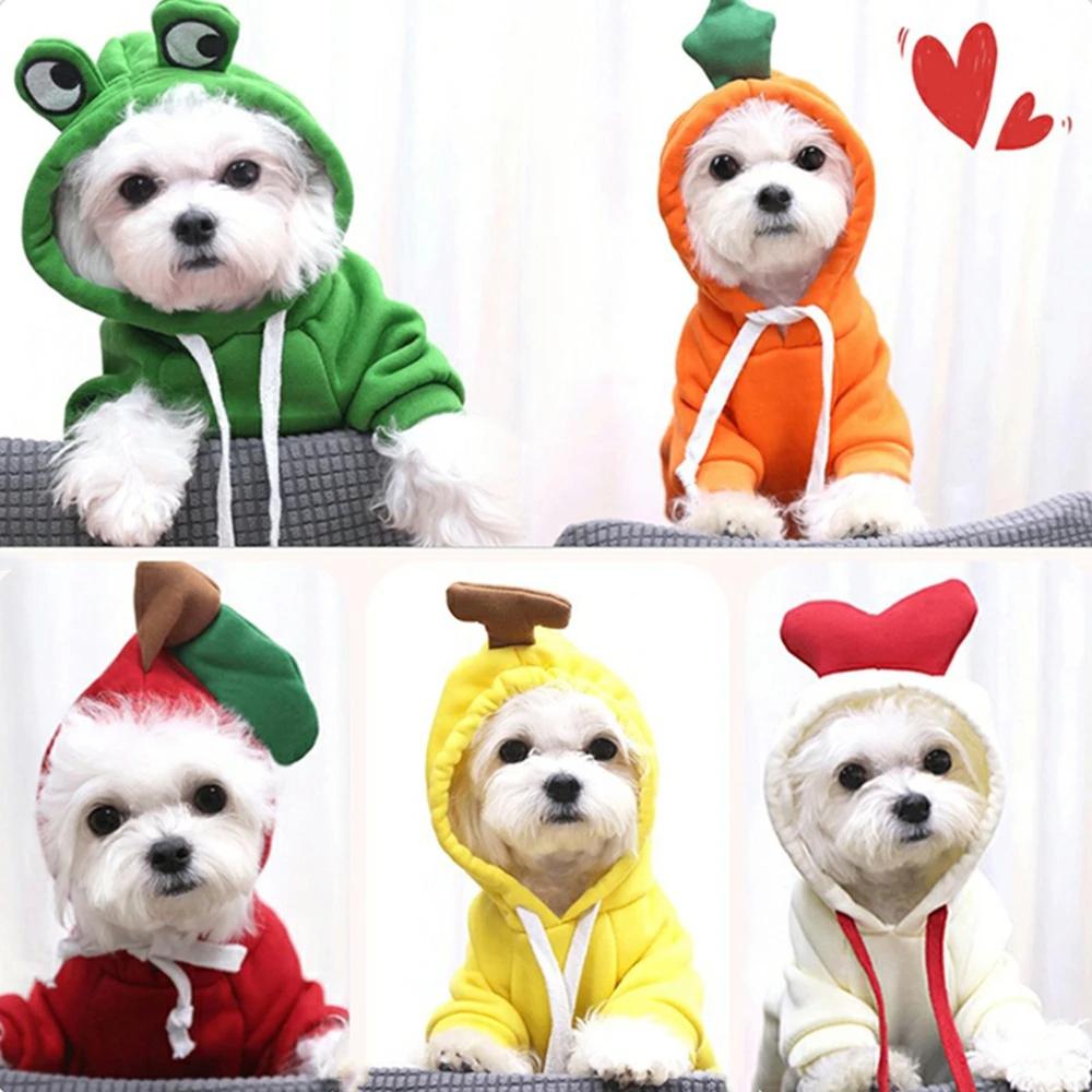 Cute Fruit Dog Clothes For Small Dogs Hoodies Winter Warm Fleece Pet Clothing Puppy Cat Costume Coat For French Chihuahua Outfit Cute Fruit Dog Clothes For Small Dogs Hoodies Winter Warm Fleece Pet Clothing Puppy Cat Costume Coat For French Chihuahua Outfit
