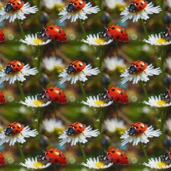 Lady Bugs and flowers, Close up photo Gift Wrapping Paper, Unique Playful Fun Gift Wraps