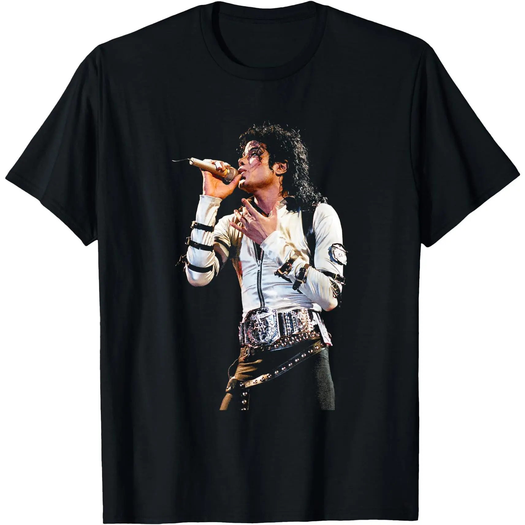 Men's Graphic Tee - Michael Jackson 1988 Bad Tour, 100% Soft Cotton Crew Neck, Relaxed Fit Short Sleeve Casual Printed Art Menswear Top