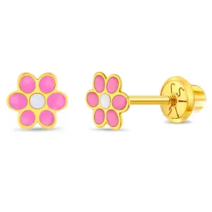 Gold Flower Baby Earring