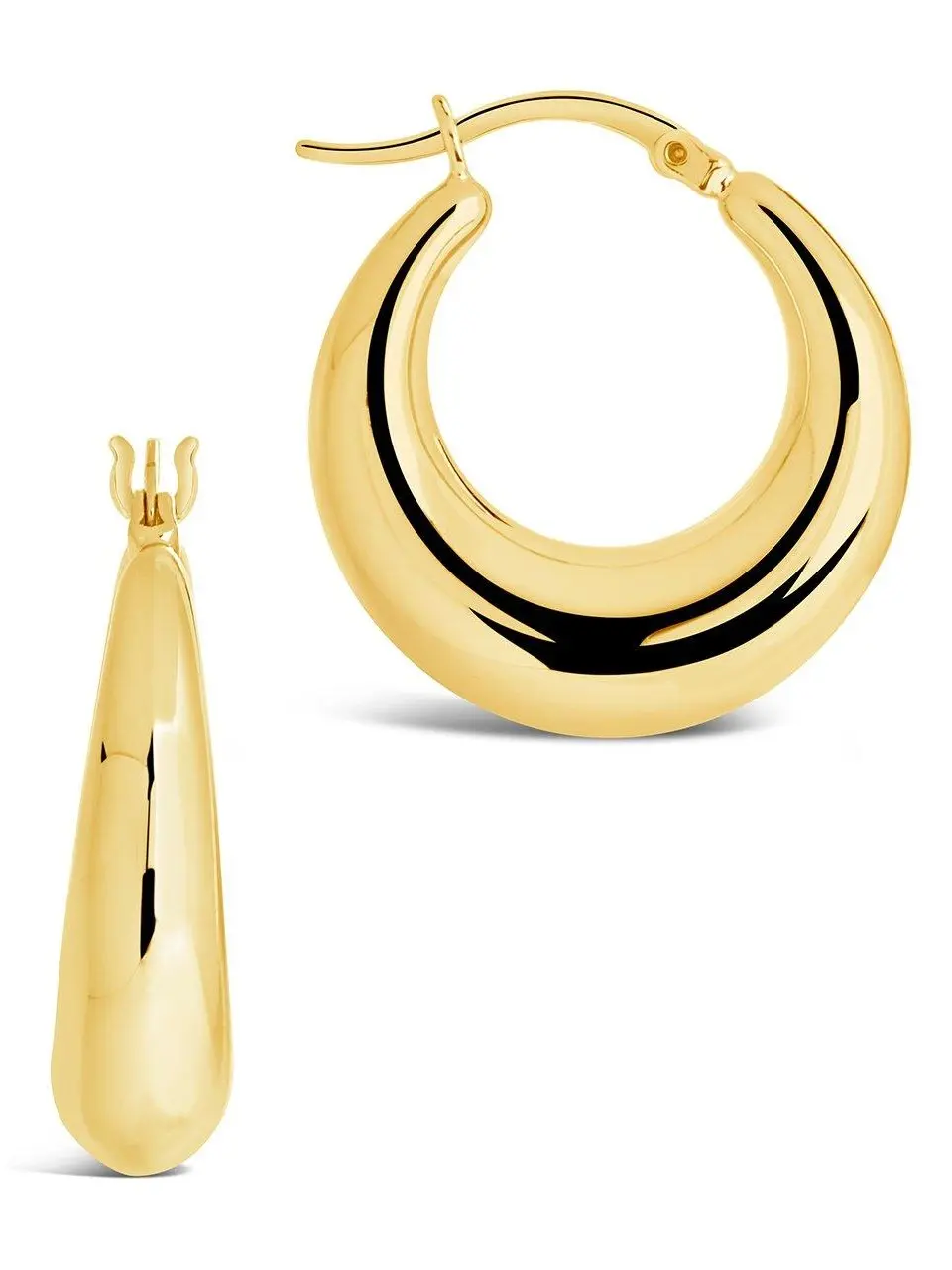 Graduated Tube Hoop Earrings