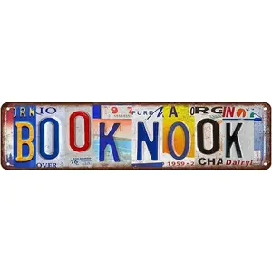 Vintage Book Nook Decor Bookshelf Decor Metal Tin Signs Library Street Sign Gift For Book Lover Reader Books Read This Year Counter 16 X 4 Inches