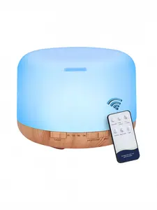 500ml essential oil diffuser, aromatherapy diffuser, remote control, automatic shutdown when no water, adjustable timing mode essential oil diffuser, suitable for large families