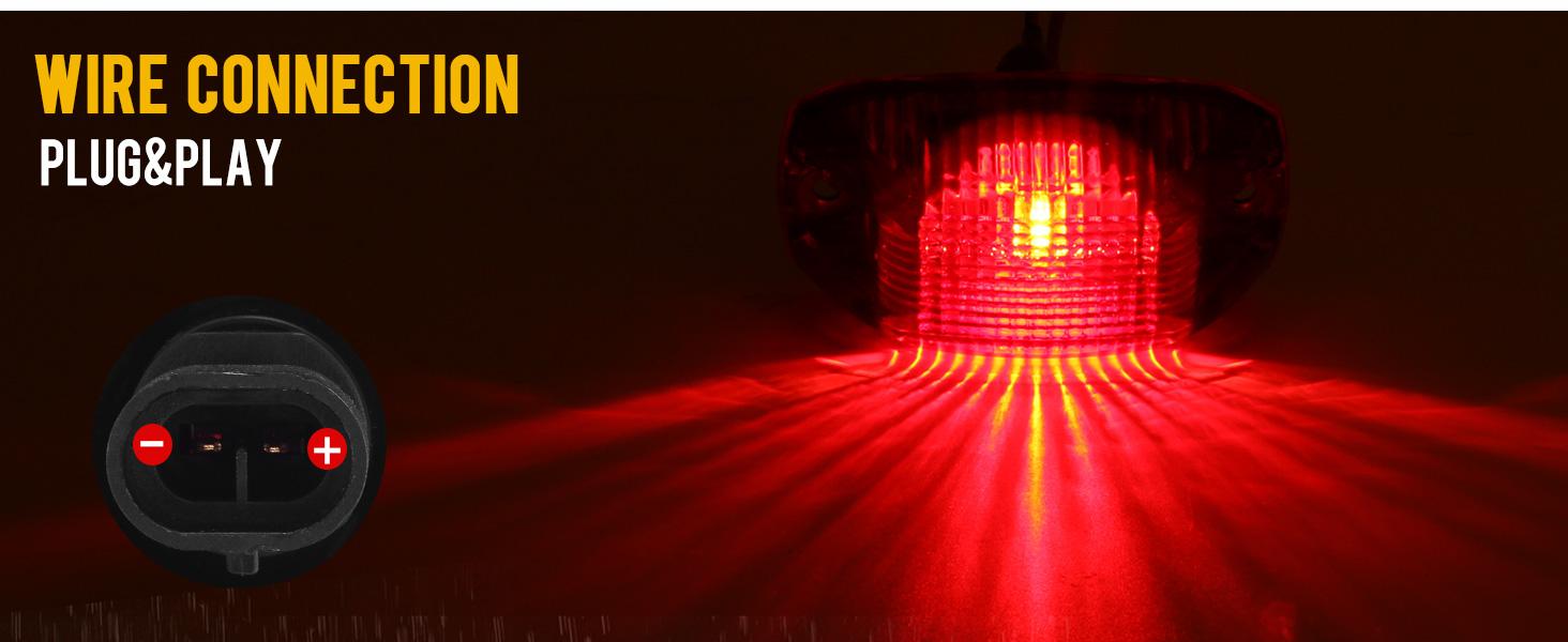 Partsam Rear Cab Marker Roof Lights Rear Roof Mounted Cab Light Lamps for Ram Promaster