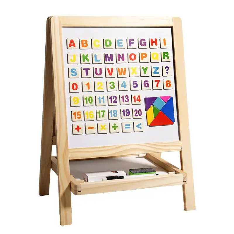 Double-sided Drawable & Writable Drawing Board, 1 Set Foldable Erasable Drawing Boards with Accessories, Creative Learning Toy for Teacher & Students