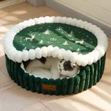 Cat Cave Bed for Indoor Cats, Fluffy & Warm Indoor Couch Fuzzy Sofa with Removable Washable Cover Supportive Pet Chair for Autumn Winter Puppy Bedding