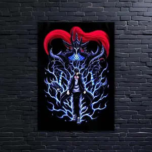 [Sale Up To 50%][No frame, Free Ship] Solo Leveling Metal Poster, Sung Jin-woo Igris, Anime Room Decor