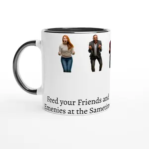 Quotes by 5 A's White 11oz Ceramic Mug with Color Inside Drinkware Glossy Beverage Cup Coffee Reusable Washable