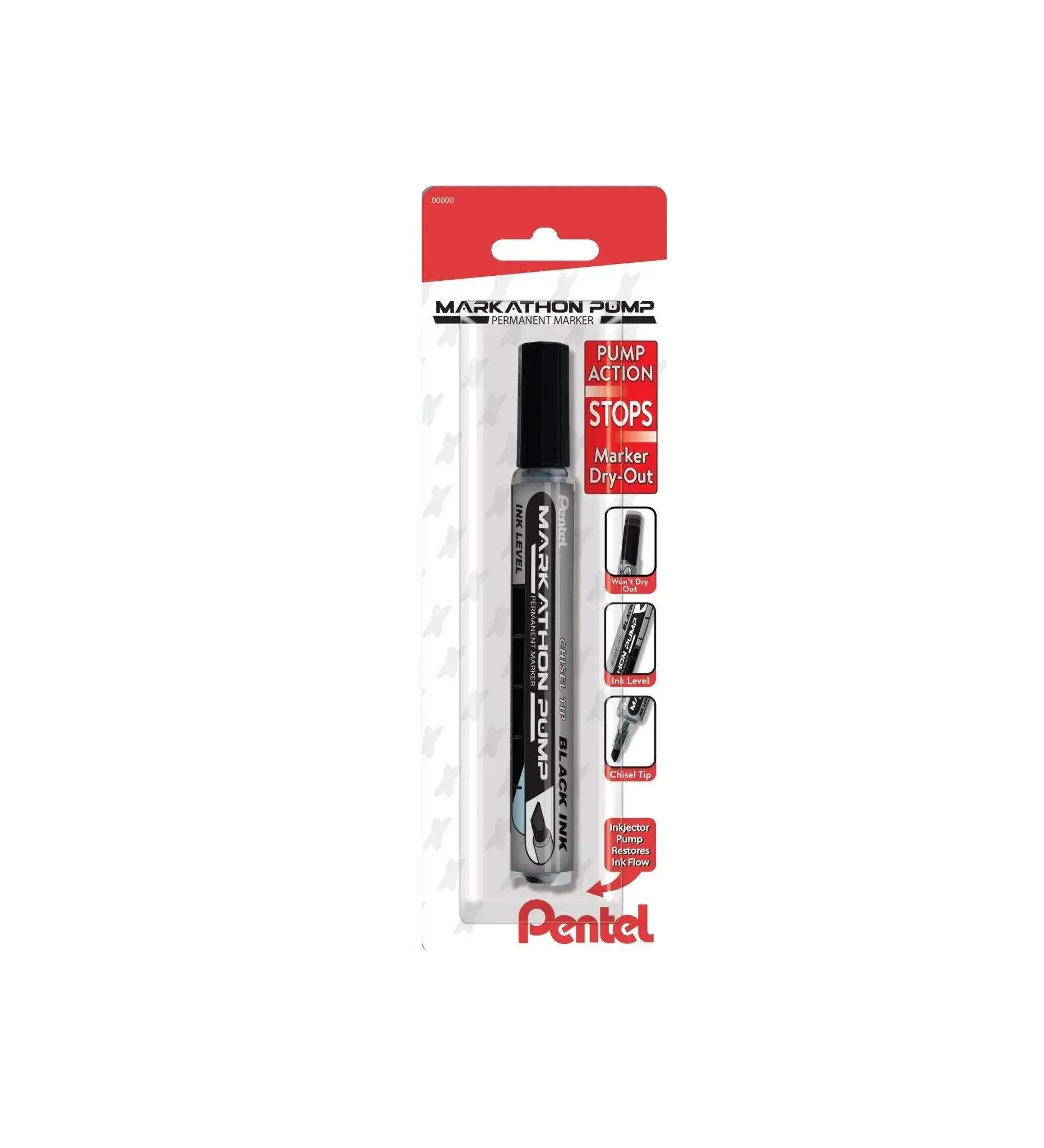 Markathon Pump Permanent Marker, Chisel Tip, 1-PK, Black Ink Markathon Pump Permanent Marker, Chisel Tip, 1-PK, Black Ink