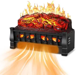 Xbeauty Electric Fireplace Log, 21 Inch Remote Control Fireplace Log Heater, Two Levels of Temperature Control, Variable Flame Speed, Overheat Protection