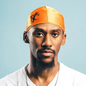 Silky Satin Durag for 360 Waves | Orange