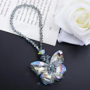 Glass Butterfly  Key Charm Mirror Hanging Ornaments  (Butterfly-1)