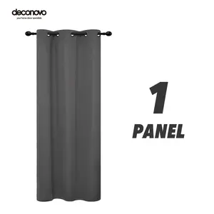 Deconovo Blackout Curtain (1 Panel) – Solid Drapes for Living Room, Bedroom, Sliding Doors, Home Theater & Office - Divider Curtain