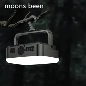 Moons Been LED Camping Lights Are Rechargeable, Portable Tent Lights with Magnets, 4000 MA Mobile Power Supply, Rechargeable Mobile Phone, Emergency Flashlight, Four-Speed Dimming, Suitable for Camping, Outdoor Hiking, Hurricane Emergency, Home, Car