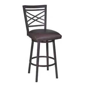 Fargo Counter Height Metal Barstool in Mineral Finish and Auburn Bay with Upholstery