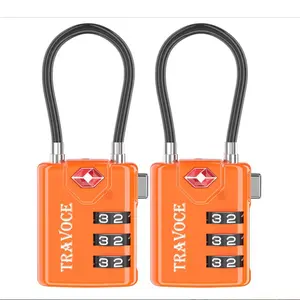 TSA Approved Luggage Locks, Travel Locks Which Also Work Great as Gym Locks, Toolbox Lock, Backpack and More, Orange 2 Pack