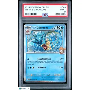 2025 POKEMON DRI EN-DESTINED RIVALS #049 MISTY'S GYARADOS PSA 9