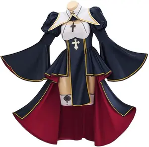 nun Charlotte Cosplay Costume Outfit Halloween Carnival cos Dress costume