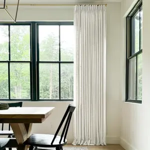 Pinch Pleated Rust Brown Faux Linen Curtains, 350g Heavy Textured Lined Light Filtering Drapes, Privacy Protecting & Energy Saving Curtain Panel for Living Room, Bedroom & Patio Door