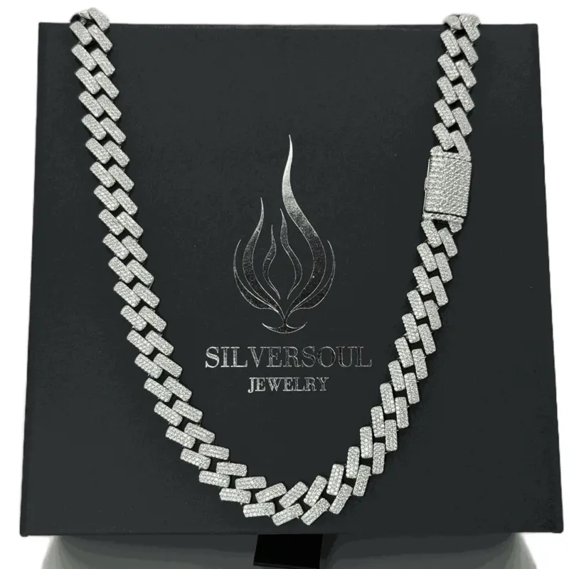 10MM MONACO CHAIN CZ STONE Sparkling Accessory Elegant Jewelry Goddess Necklace