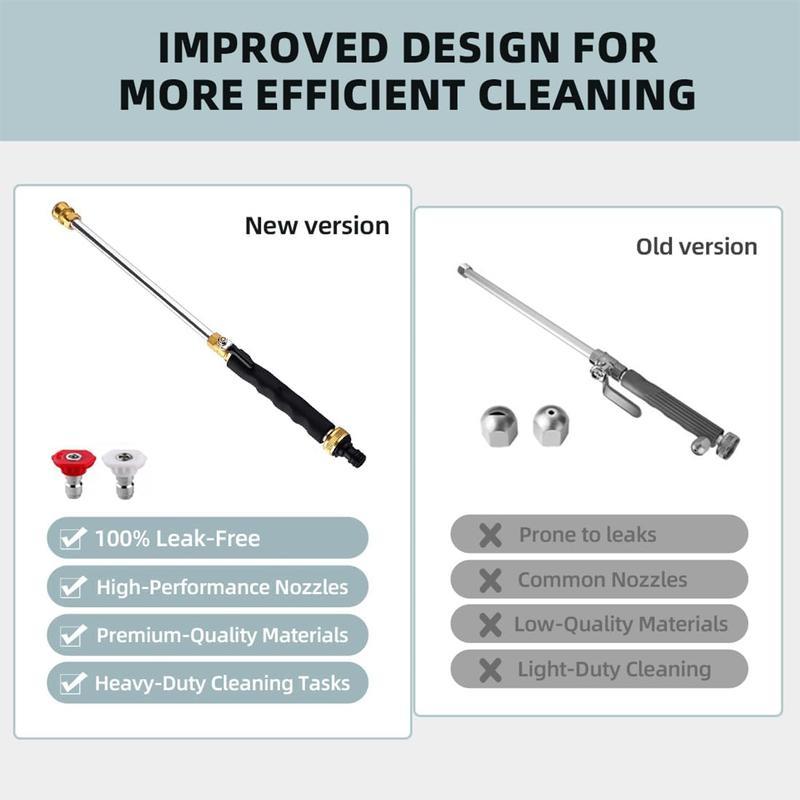 Jet Nozzle Power Washer for Garden Hose, Includes 3 High-Pressure Nozzles and Quick Connectors High Pressure Washer Tools