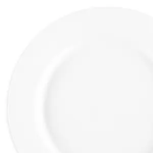 Matte Milk White Round Disposable Plastic Appetizer/Salad Plates (7.5")