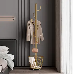 Rolling Clothes Rack with Storage Baskets & Wheels | Mobile Space Saving Garment Organizer | Freestanding