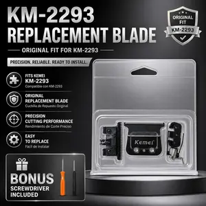 Kemei Km-2293 Beard Trimmer Clipper Replacement Blade, Original Fit Replacement Blade with Two Screwdrivers, Easy to Replace, Easy to Install, Precision, Convenient Accessory