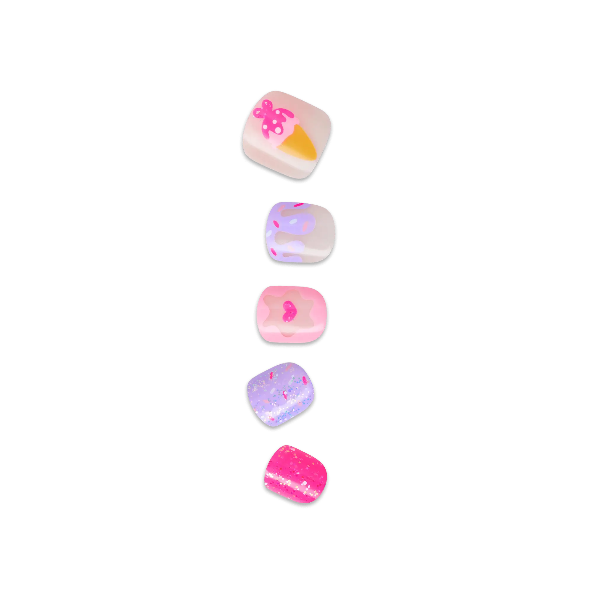 Impress Kids No Glue Fake Press On Nails - Fairy Sparkle | Design, Multicolor, Kids, Squoval, Manicure